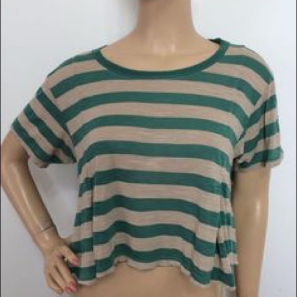 FP we the free striped swing cropped tee top - Picture 2 of 5